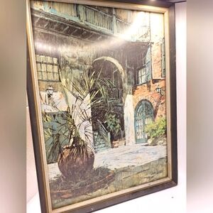 1960s Gouache art by Don Davey - "Four Landmarks of the French Quarter"